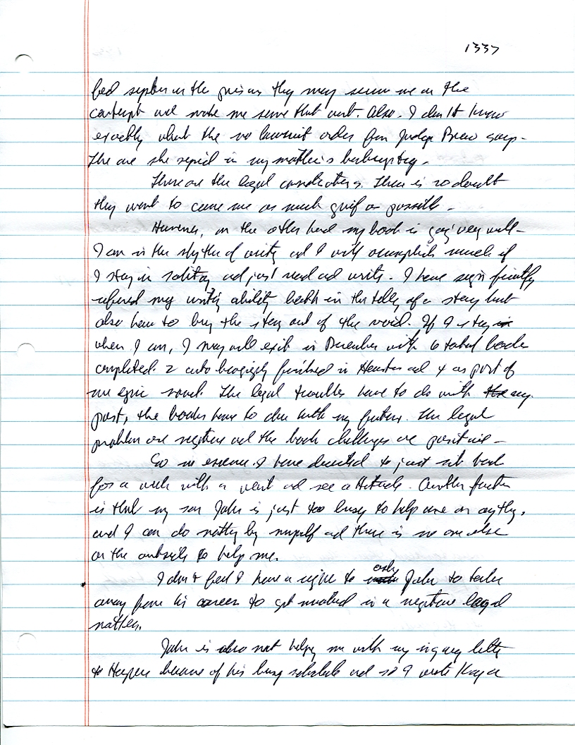 Dr John WorldPeace 2008 Prison Journal